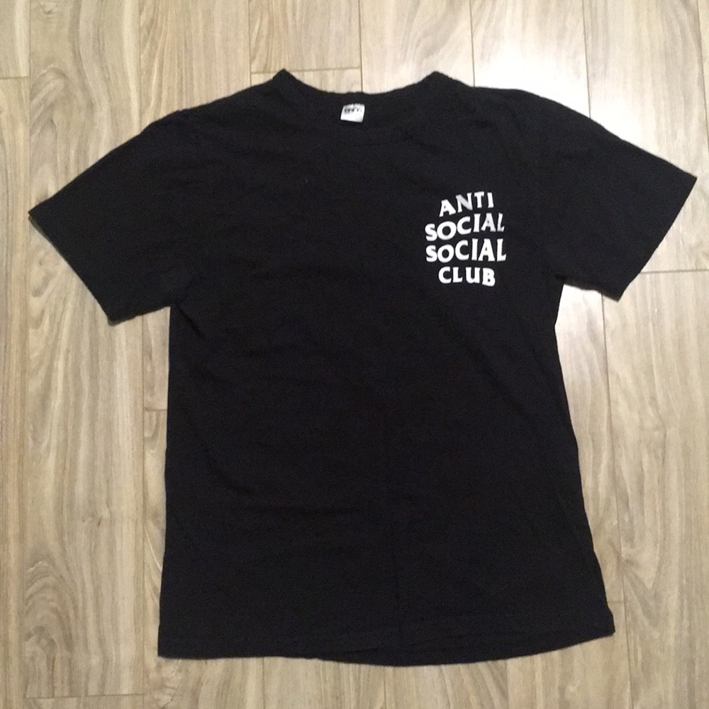 Black Cotton Tee “Anti Social Social Club”